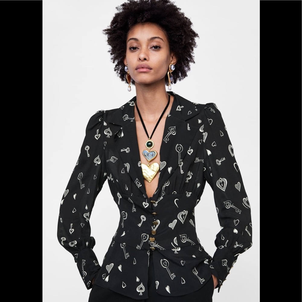 Zara long sleeve button up blouse Medium